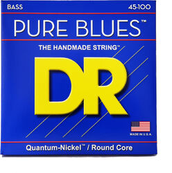 Electric bass strings Dr Pure Blues Quantum Nickel 45-100 - Set of 4 strings