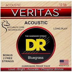 Acoustic guitar strings Dr VTA-12-56 VERITAS Coated Core Technology  Bluegrass 12-56 - Set of strings