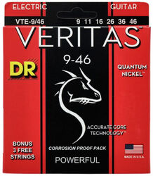 Electric guitar strings Dr VTE-9/46 Electric Guitar 6-String Set Veritas 9-46 - Set of strings