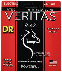 Electric guitar strings Dr VTE-9 Electric Guitar 6-String Set Veritas 9-42 - Set of strings