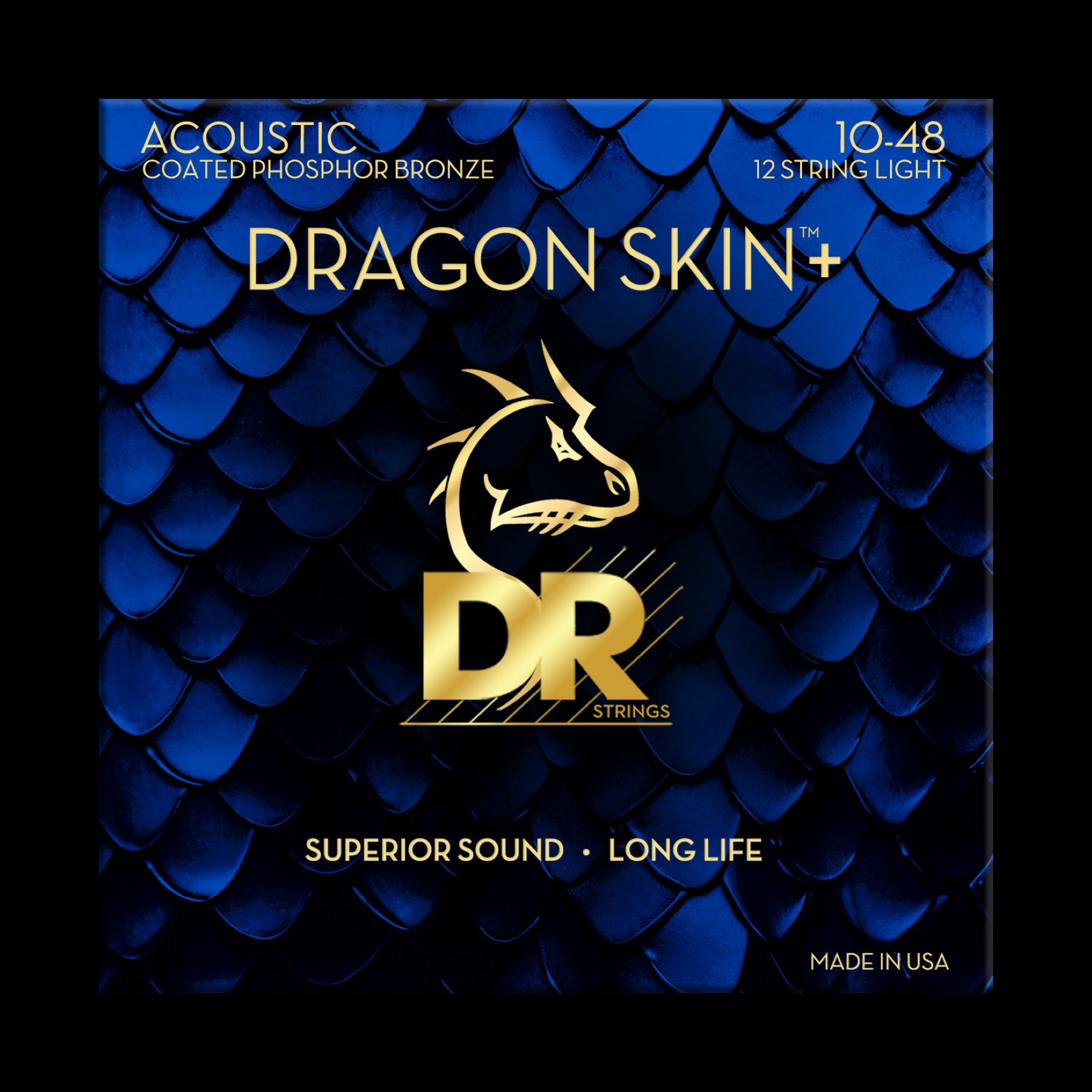 Dr Jeu De 12 Cordes Dragon Skin+ Core Technology Coated Wrap Phosphore Bronze - Acoustic guitar strings - Variation 1