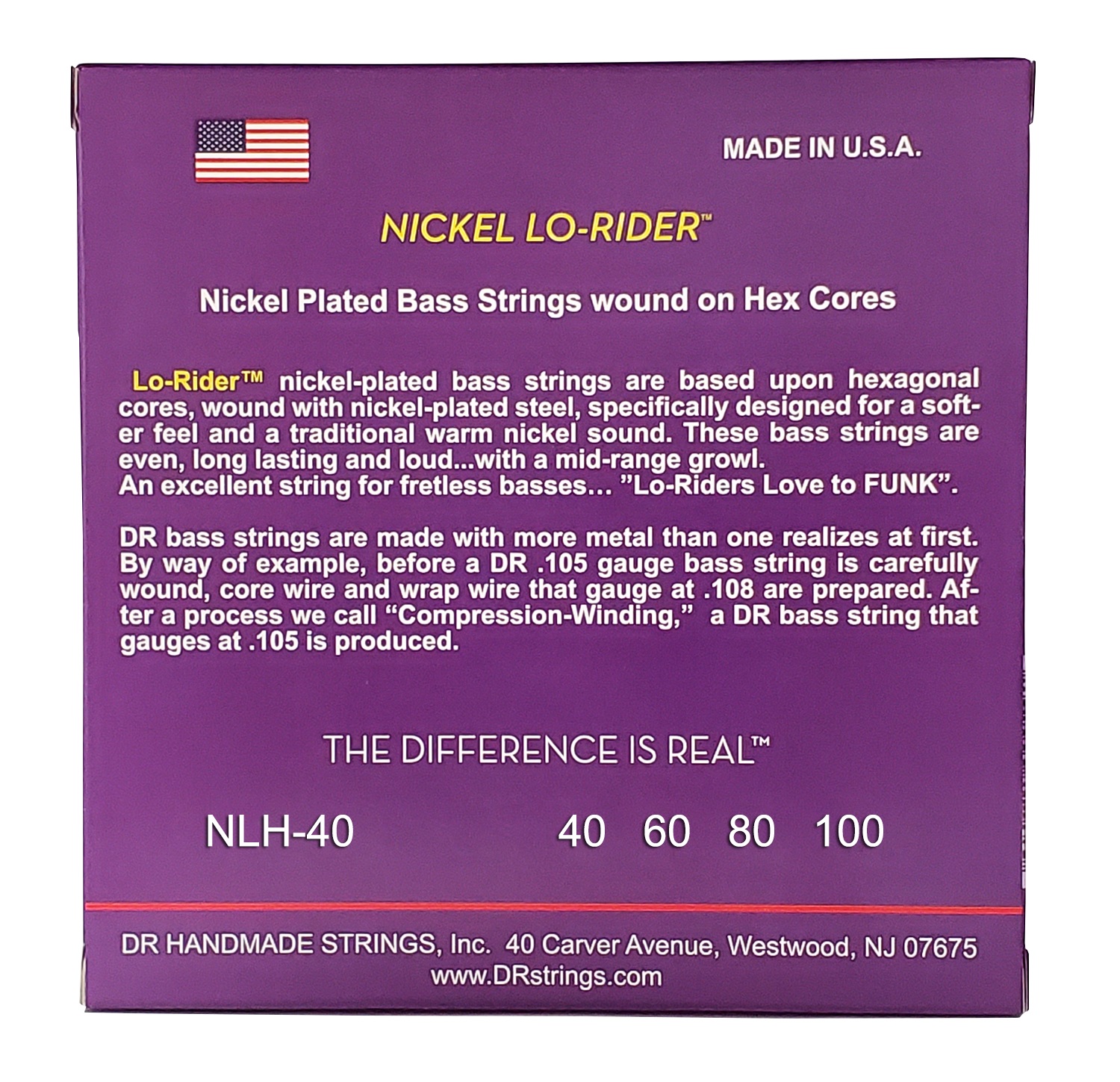 Dr Lo-rider Nickel Plated Steel 40-100 - Electric bass strings - Variation 2