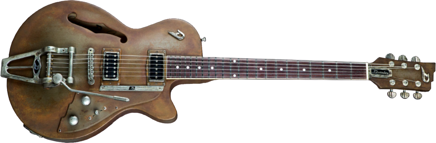 Duesenberg Custom Shop Starplayer Tv Hs Trem Rw - Rusty Steel - Semi-hollow electric guitar - Main picture