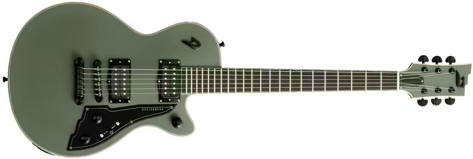 Duesenberg Fantom A 2h Ht Eb - Matte Olive - Single cut electric guitar - Main picture