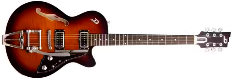 Duesenberg Starplayer Cbr Hs Trem Bigsby Rw - Tobacco Burst - Semi-hollow electric guitar - Main picture