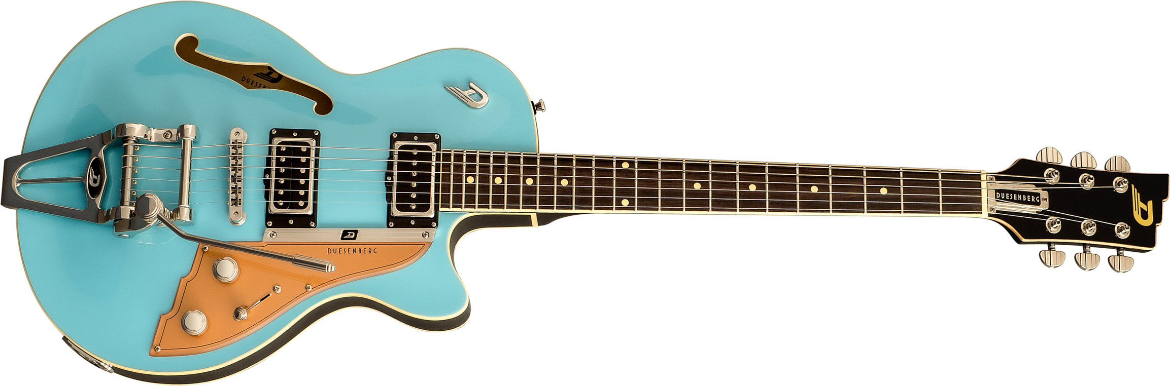 Duesenberg Starplayer Tv Hs Trem Rw - Narvik Blue - Semi-hollow electric guitar - Main picture