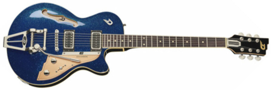 Duesenberg Starplayer Tv Hs Trem Rw - Sparkle Blue - Semi-hollow electric guitar - Main picture