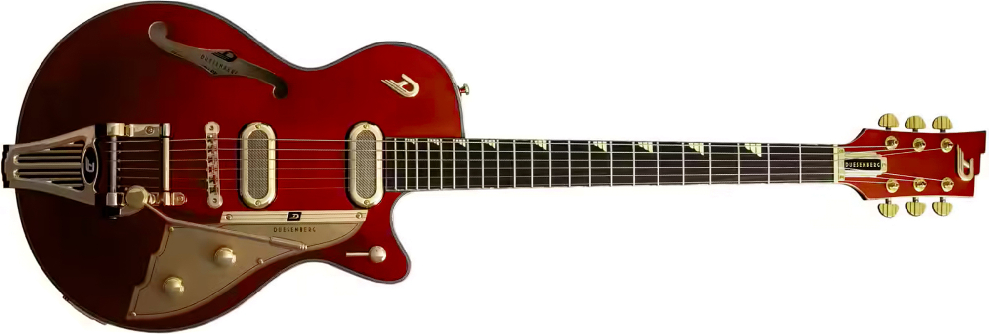 Duesenberg Starplayer Tv Phonic Hs Trem Rw - Balboa Pearl Red - Semi-hollow electric guitar - Main picture
