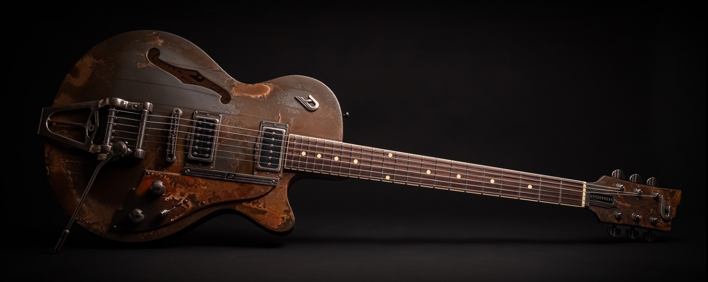 Duesenberg Custom Shop Starplayer Tv Hs Trem Rw - Rusty Relic - Semi-hollow electric guitar - Variation 2
