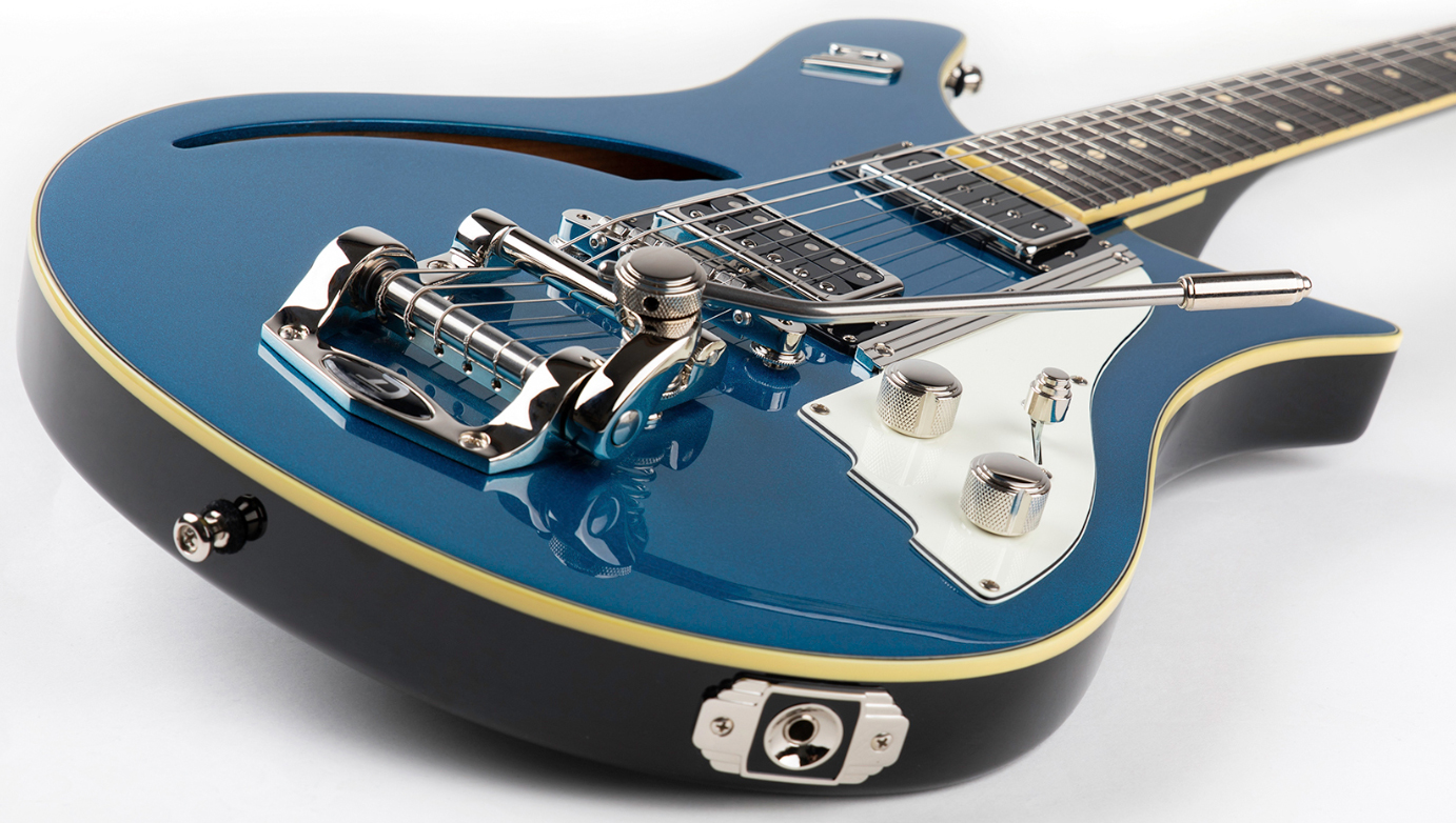 Duesenberg Double Cat Hs Trem Rw - Catalina Blue - Semi-hollow electric guitar - Variation 1