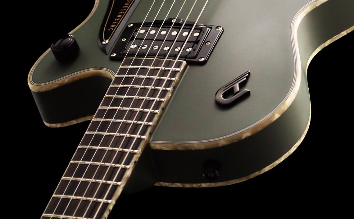 Duesenberg Fantom A 2h Ht Eb - Matte Olive - Single cut electric guitar - Variation 3
