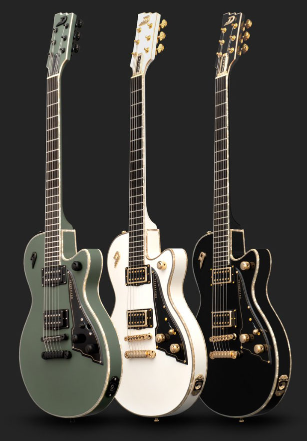 Duesenberg Fantom A 2h Ht Eb - Matte Olive - Single cut electric guitar - Variation 4