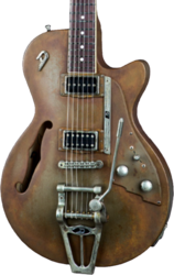 Semi-hollow electric guitar Duesenberg Custom Shop Starplayer TV - Rusty steel