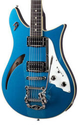Semi-hollow electric guitar Duesenberg Double Cat - Catalina blue