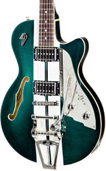 Semi-hollow electric guitar Duesenberg Mike Campbell 40th Anniversary Starplayer TV - Metallic racing green