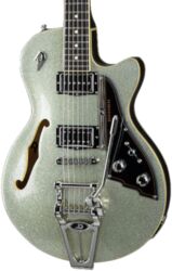 Semi-hollow electric guitar Duesenberg STARPLAYER TV - Silver sparkle