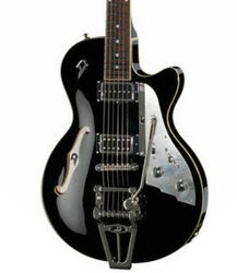 Semi-hollow electric guitar Duesenberg Starplayer TV+ Piezo - Black