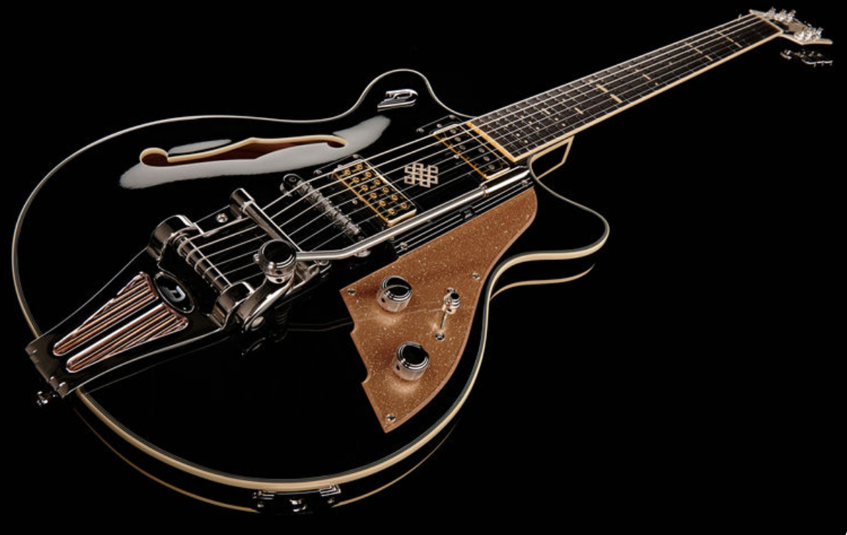 Duesenberg Joe Walsh Alliance Signature Hs Trem Rw - Black - Semi-hollow electric guitar - Variation 1