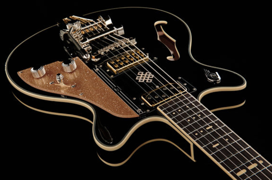 Duesenberg Joe Walsh Alliance Signature Hs Trem Rw - Black - Semi-hollow electric guitar - Variation 2
