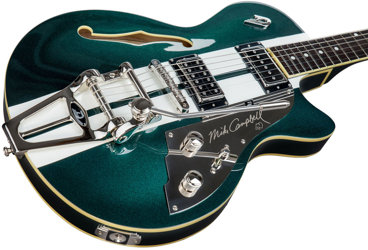 Duesenberg Mike Campbell Starplayer Tv 40th Ann. Alliance Signature Hs Trem Rw - Metallic Racing Green - Semi-hollow electric guitar - Variation 1