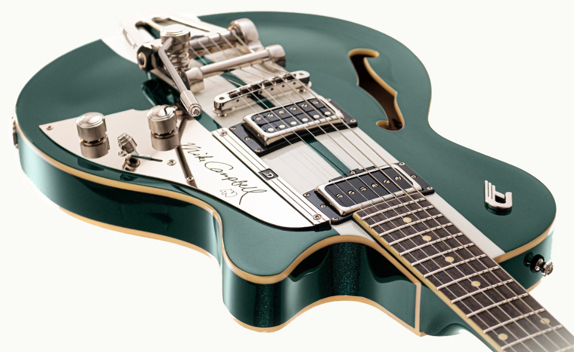 Duesenberg Mike Campbell Starplayer Tv 40th Ann. Alliance Signature Hs Trem Rw - Metallic Racing Green - Semi-hollow electric guitar - Variation 2
