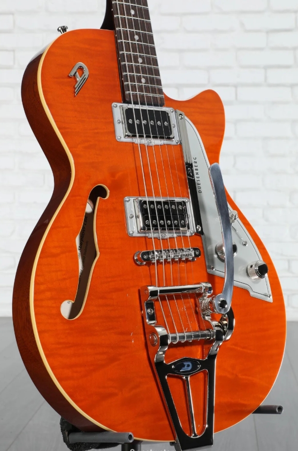 Duesenberg Starplayer Cbr Hs Trem Bigsby Rw - Transparent Vintage Orange - Semi-hollow electric guitar - Variation 1