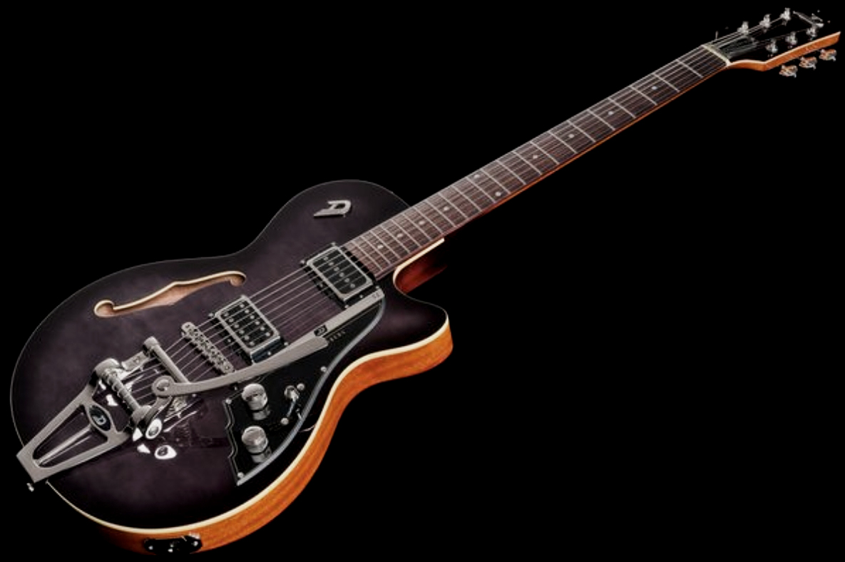 Duesenberg Starplayer Cbr Hs Trem Bigsby Rw - Transparent Black Burst - Semi-hollow electric guitar - Variation 2