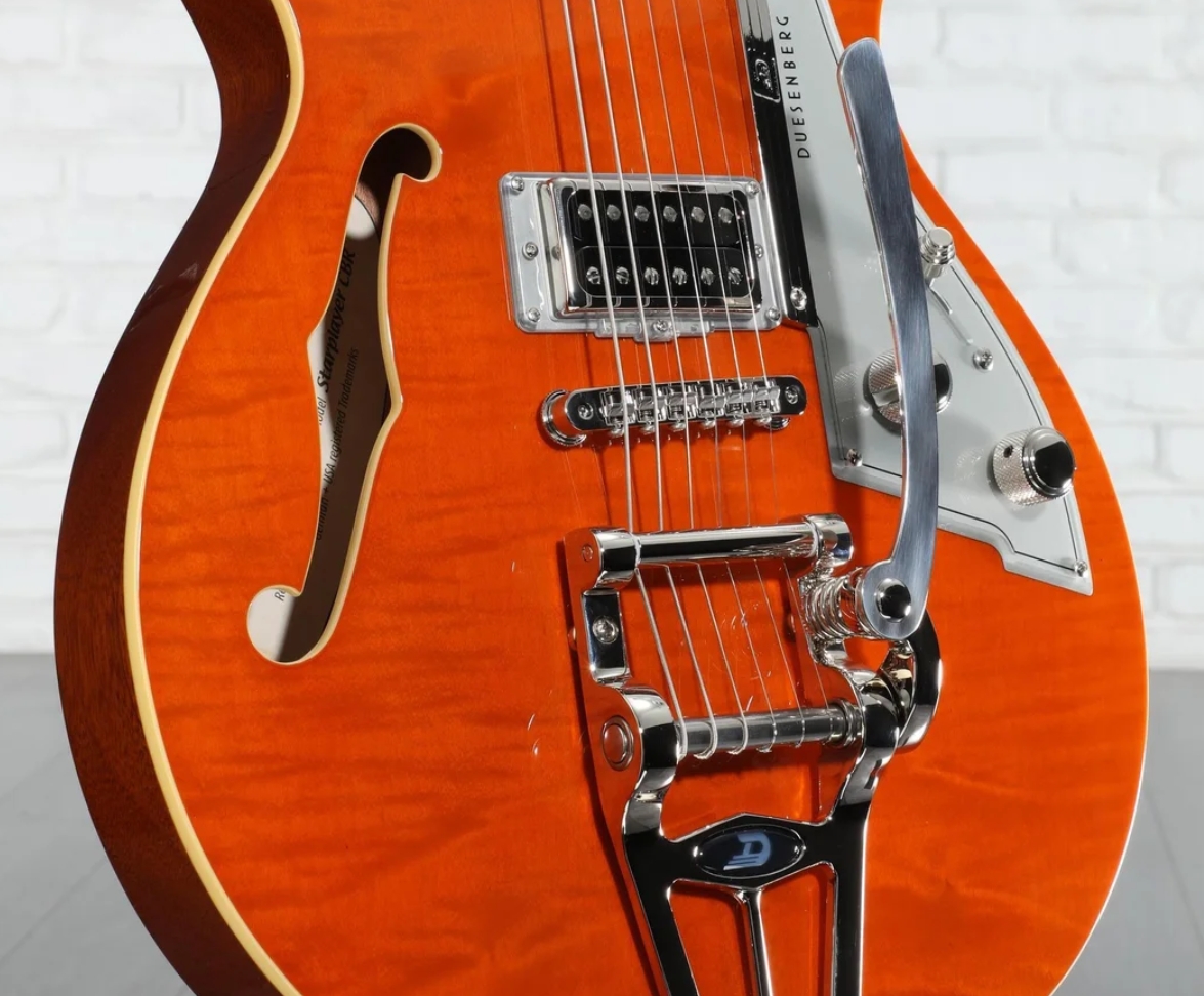 Duesenberg Starplayer Cbr Hs Trem Bigsby Rw - Transparent Vintage Orange - Semi-hollow electric guitar - Variation 2