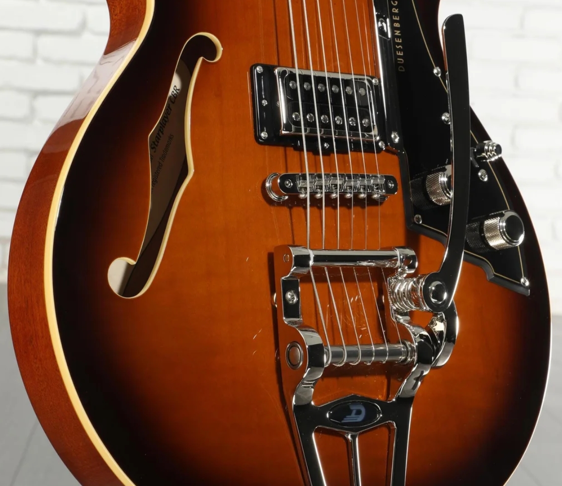 Duesenberg Starplayer Cbr Hs Trem Bigsby Rw - Tobacco Burst - Semi-hollow electric guitar - Variation 3