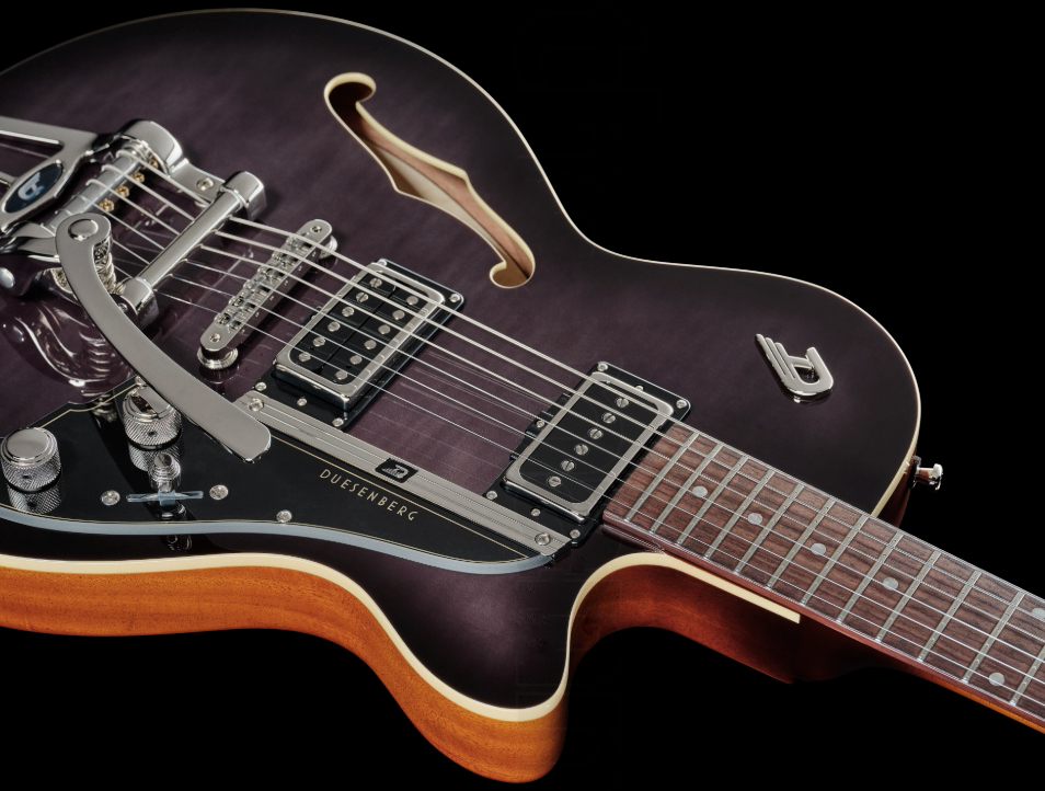 Duesenberg Starplayer Cbr Hs Trem Bigsby Rw - Transparent Black Burst - Semi-hollow electric guitar - Variation 4