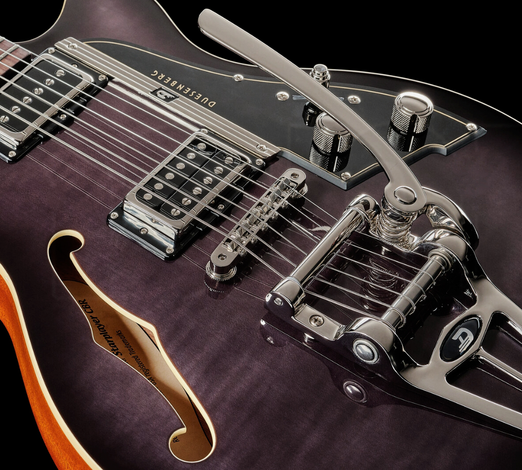 Duesenberg Starplayer Cbr Hs Trem Bigsby Rw - Transparent Black Burst - Semi-hollow electric guitar - Variation 5