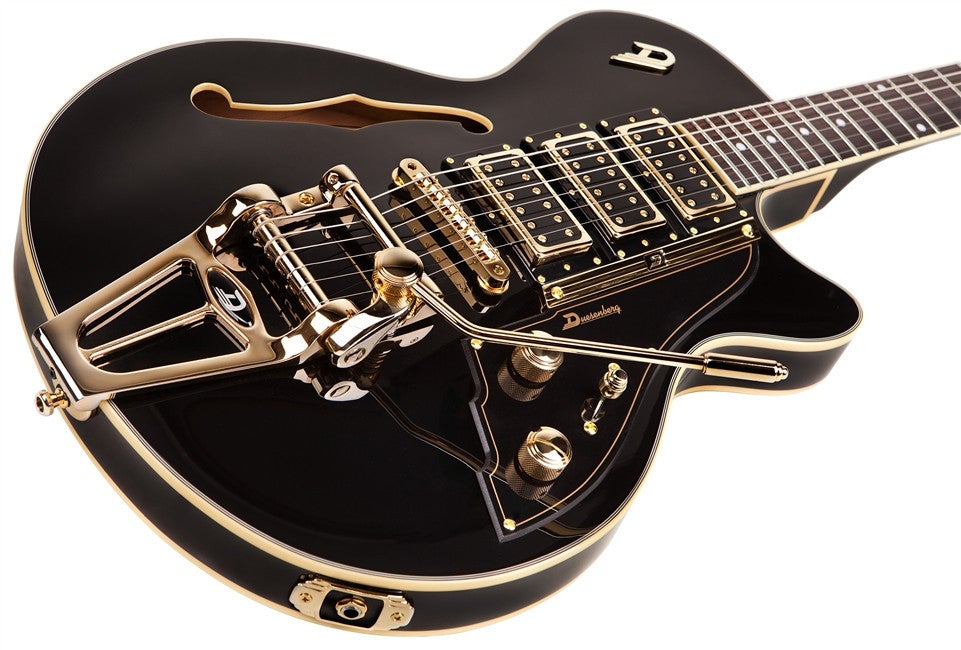 Duesenberg Starplayer Custom 3pu Trem Rw - Black - Semi-hollow electric guitar - Variation 1