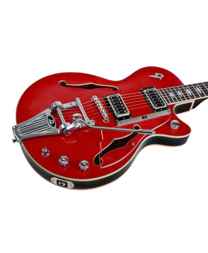 Duesenberg Starplayer Tv Deluxe Double F-hole Hs Trem Rw - Crimson Red - Semi-hollow electric guitar - Variation 3