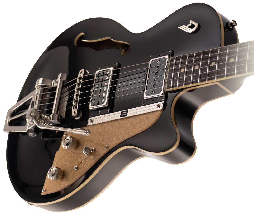 Duesenberg Starplayer Tv Hs Trem Rw - Black - Semi-hollow electric guitar - Variation 1