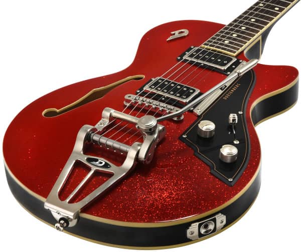 Duesenberg Starplayer Tv Hs Trem Rw - Red Sparkle - Semi-hollow electric guitar - Variation 1