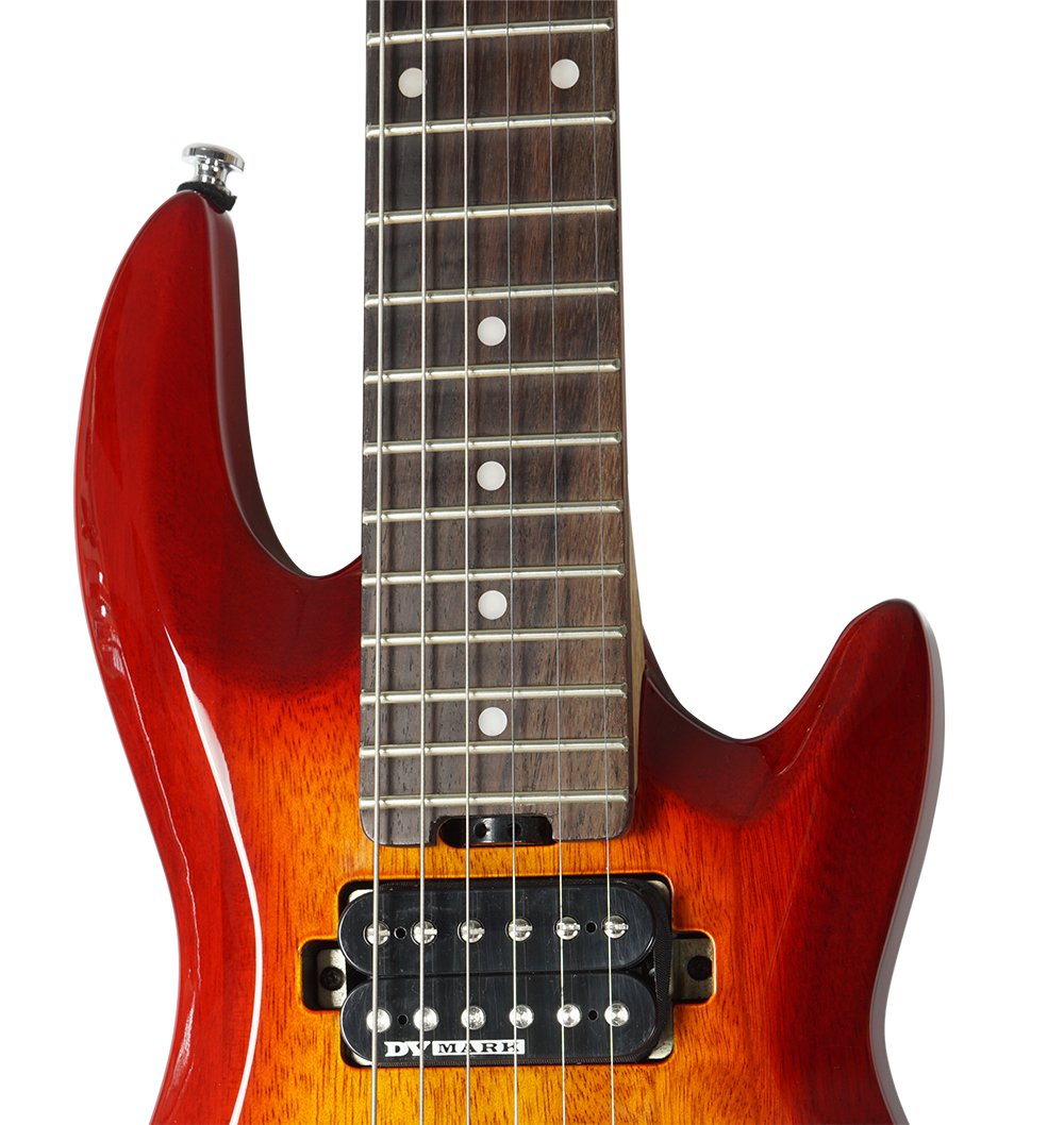 Dv Mark Dv Little Guitar G1 Hh Ht Rw - Cherry Red Sunburst - Travel & mini electric guitar - Variation 1