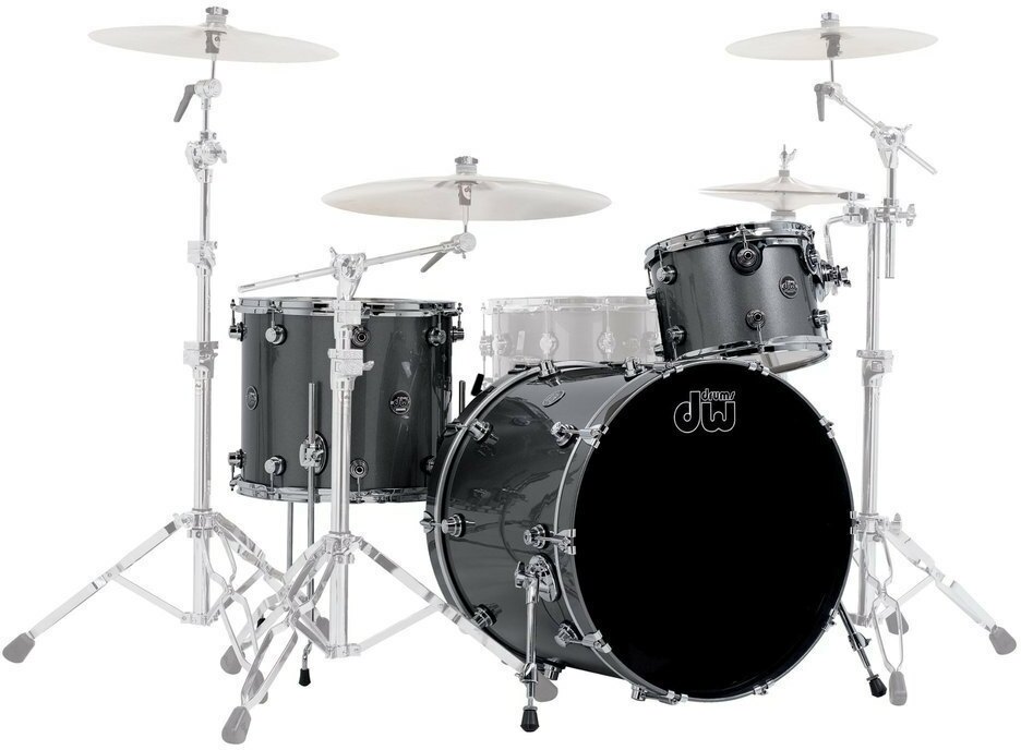 Dw Performance Lacquer - 3 FÛts - Ebony Stain - Rock drum kit - Main picture