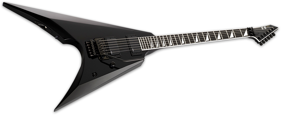 Esp E-ii Arrow Japon Hh Fr Eb - Black - Metal electric guitar - Variation 1