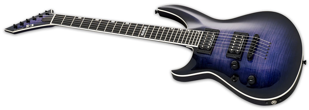 Esp E-ii Horizon Iii Lh Gaucher Japon Hh Seymour Duncan Eb - Reindeer Blue - Left-handed electric guitar - Variation 1