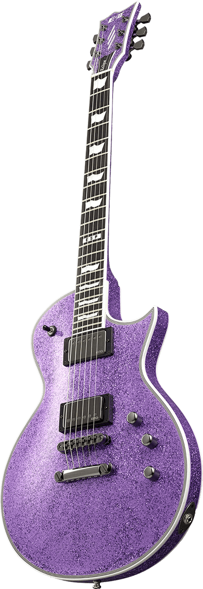 Esp E-ii Eclipse Jap 2h Emg Ht Eb - Purple Sparkle - Single cut electric guitar - Variation 1