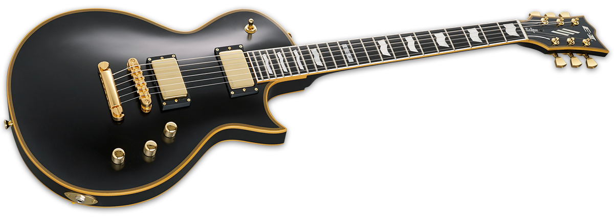 Esp E-ii Eclipse 2h Seymour Duncan Ht Eb - Vintage Black - Single cut electric guitar - Variation 1
