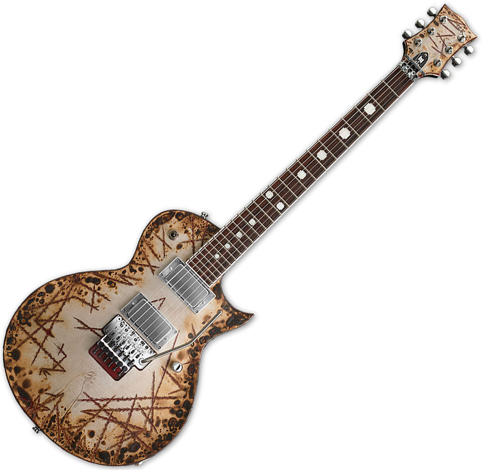 E Ii Richard Z Kruspe Rzk Ii Japan Burnt Solid Body Electric Guitar Custom Graphics