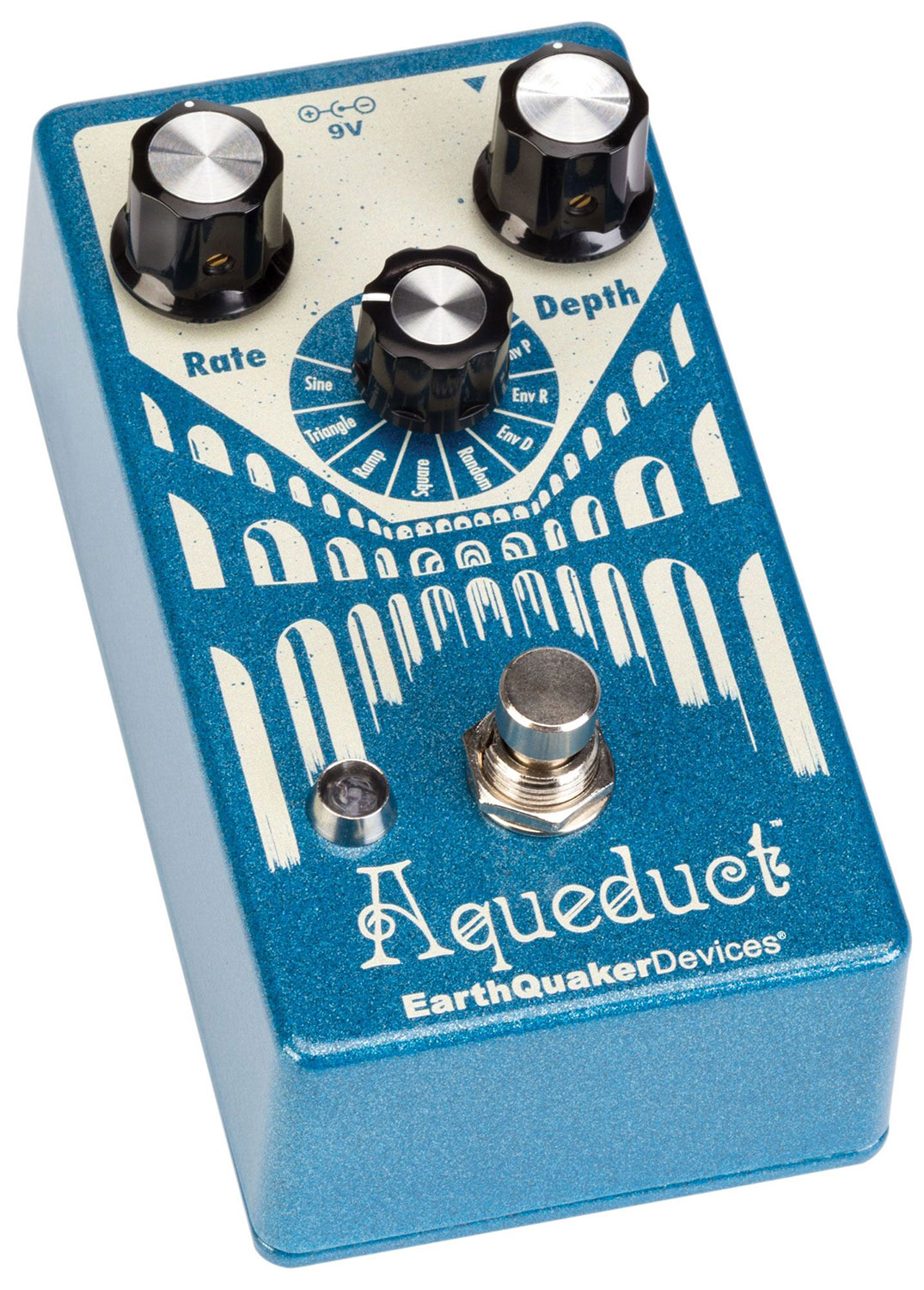 Earthquaker Aqueduct Vibrato - Modulation, chorus, flanger, phaser & tremolo effect pedal - Variation 1