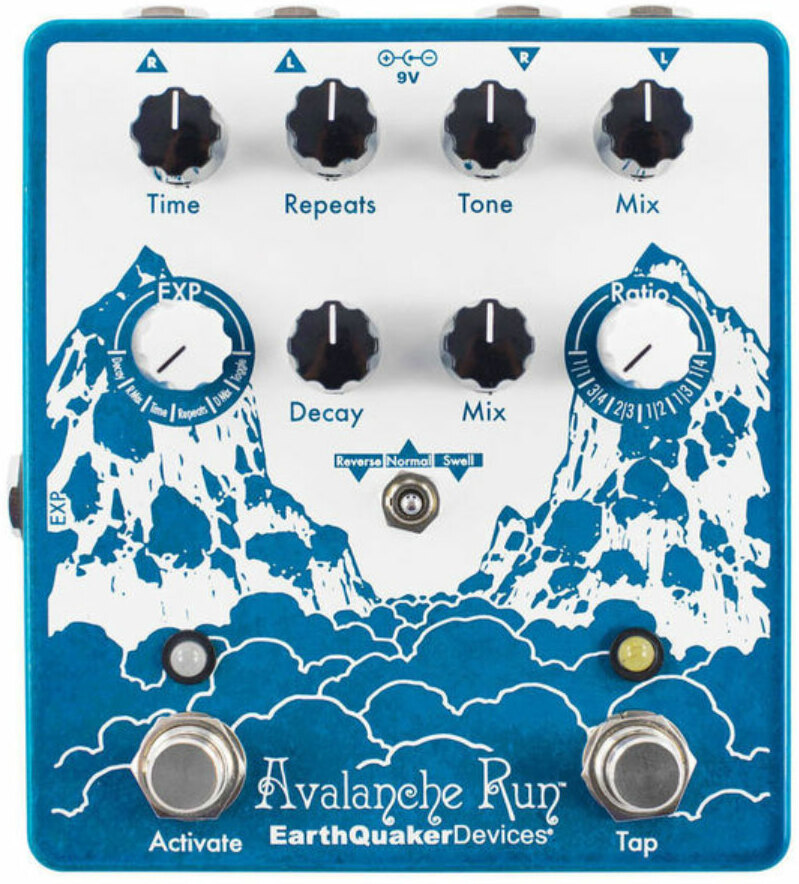 Earthquaker Avalanche Run Stereo Delay Reverb V2 - Reverb, delay & echo effect pedal - Main picture