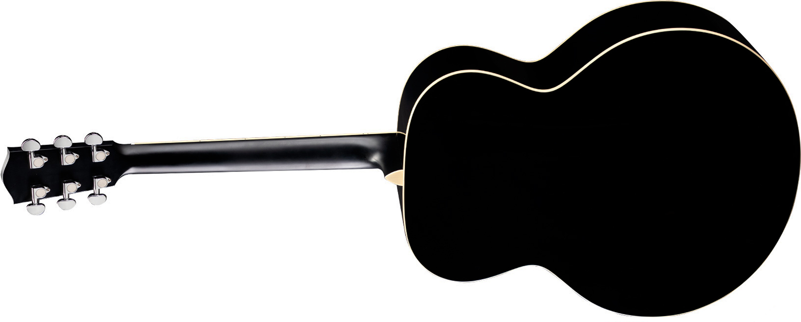 Eastman Ac330e Jumbo Epicea Acajou Eb - Truetone Gloss Black - Folk guitar - Variation 1