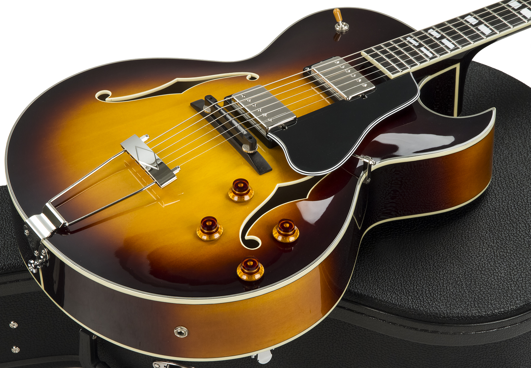 Eastman Ar372ce Lh Gaucher Archtop Laminate Tout Erable Rw +etui - Sunburst - Left-handed electric guitar - Variation 1