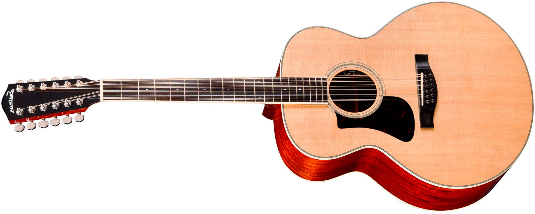 Eastman Ac330le-12 Jumbo 12c Lh Gaucher Epicea Acajou Eb - Truetone Gloss Natural - Folk guitar - Main picture