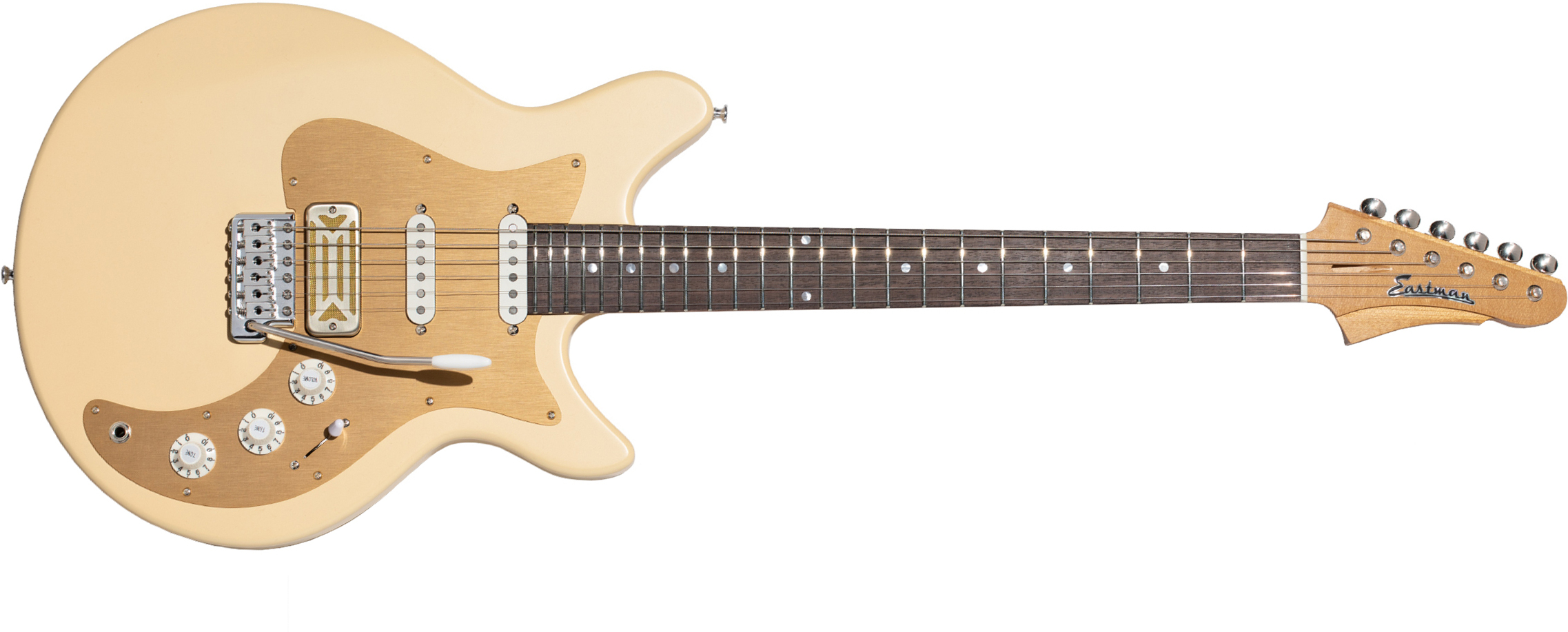 Eastman Dc62 Fullertone Hss Trem Mn - Truetone Satin Desert Sand - Retro rock electric guitar - Main picture