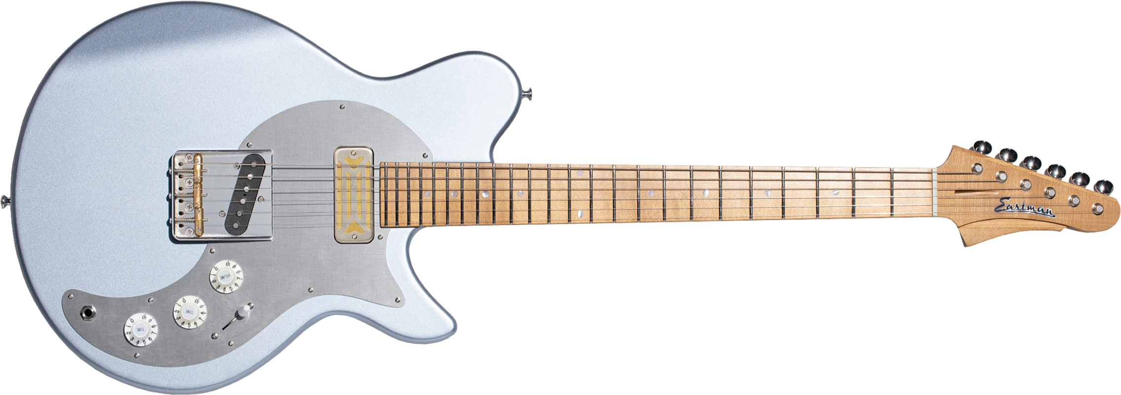 Eastman Sc52 Fullertone 2s Ht Mn - Ice Blue Metallic - Tel shape electric guitar - Main picture