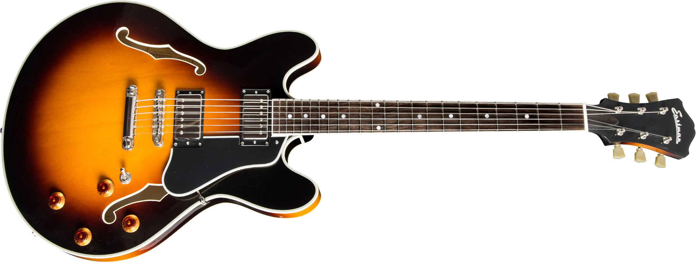 Eastman T386 Thinline Laminate Tout Erable Ht Eb - Sunburst - Semi-hollow electric guitar - Main picture